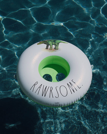 Coconut Float Rae Dunn x Toddler Float with Canopy - New Velcro Connectors! - Child Sized Inflatable Raft & Durable Water Toy - Stable Ride-On for Summer Parties & Swim Events (Rawrsome)