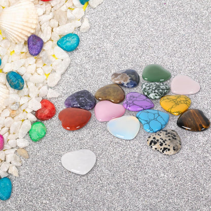 Ditind 15PCS Mixed Color Heart Healing Crystals – Handcrafted Gemstones for Meditation, Chakra Balancing, Energy Healing & Witchcraft, Crystals and Healing Stones for Positive Vibes