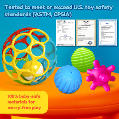 Silicone Blocks 24PCS + Sensory Balls for Toddlers 1-3, Soft Montessori Baby Blocks, Large Sensory Stacking Toys for Preschool Learning, Baby Rattle Ball Teething Set, Infant Sensory Toys 6-12 Months