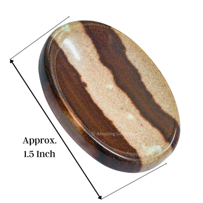 Amazing Gemstone Narmada Shiva Lingam Worry Stone, Healing Crystals - Piedra Crystal Fidget for Gift, Meditation, Calming, Relaxation, Stress Relief