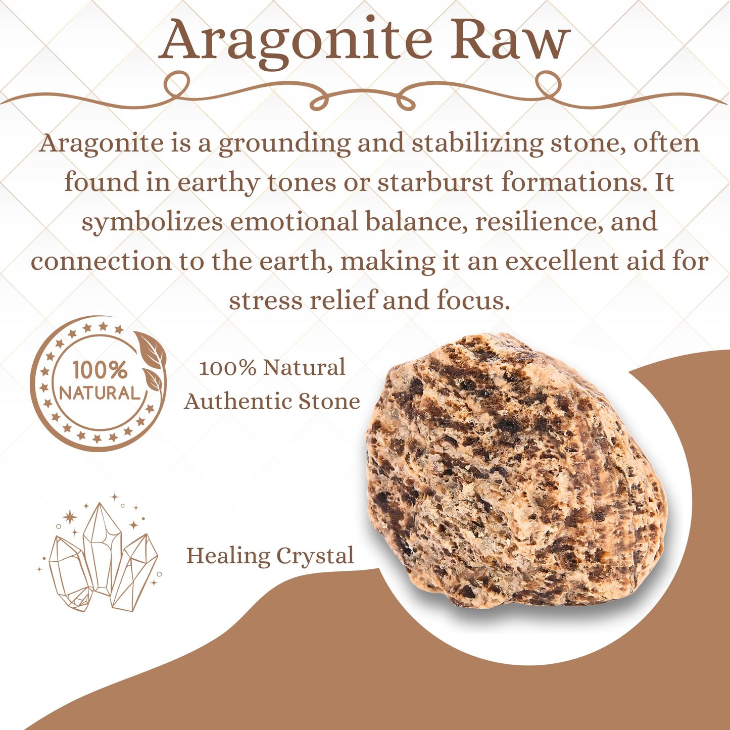 ANAYA AGATE Aragonite 2 Pcs Raw Crystals Rough Gemstones w/Authenticity Card, Velvet Pouch - Large 1.25–2.0" Raw Stones for Tumbling, Cabbing, Polishing, Cutting Natural Healing Crystals for Home Decor, DIY Stones