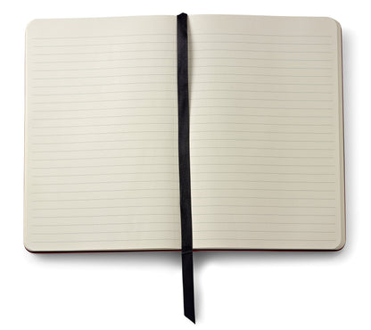 Cross Calais Satin Chrome Refillable Ballpoint Pen and Medium Lined Journal Gift Set, Includes Premium Gift Box - Crimson Red