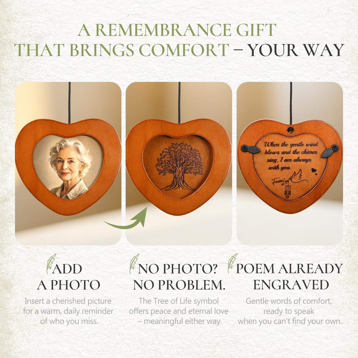 EXQUIVERA Wind Chimes for Loss of Loved One, Memorial Wind Chimes 32", Sympathy Wind Chimes in Memory, Deep Tone Outdoor Bereavement Condolence Gift for Mom Dad, Garden Decor