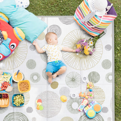 79x71 Baby Play Mat, Extra Large Baby Play Mat for Floor, Foldable Play Mats, Waterproof, Thick, Non-Toxic, Reversible Baby Floor Mat, Safe for for Babies, Infants and Toddlers, Indoor/Outdoor Use