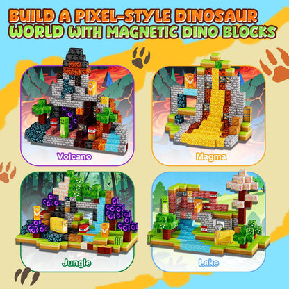 Belveora Magnetic Building Blocks - 154 PCS Large 1 Inch Magnet Cubes, STEM Construction Set for Kids Ages 3 4 5 6 7 8 9 10, Sensory Montessori Toys for Boys & Girls Easter/Christmas/Birthday Gift