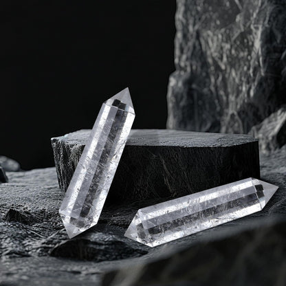 YATOJUZI 3.5" Clear Quartz Crystals Wand Natural Crystals and Healing Stones Large Clear Quartz Crystal Hexagonal Points Crystal Gifts for Women Meditation Divination Reiki Energy 1PCS