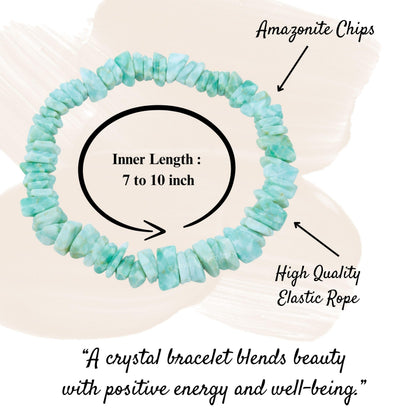 Amazing Gemstone Chips Bracelet (Amazonite)