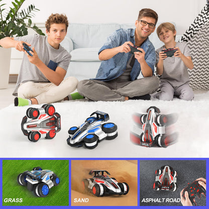 YEMIAI RC Stunt Car Drift Deformation Car, RC Stunt Toys for 4-7 Years, with Lighting and Music Toys for Birthday Gift, for Boys and Girls Ages 8-12
