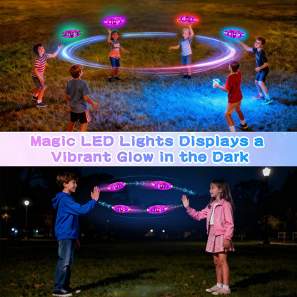 Vantexi Drone for Kids, 2026 Upgrade Flying Toys with LED, Hover Boomerang Mini Drone, Hand Operated UFO Flying Orb Ball, Christmas Birthday Gifts for 6 7 8 9 10 11 12+ Girls Indoor Outdoor (Purple)