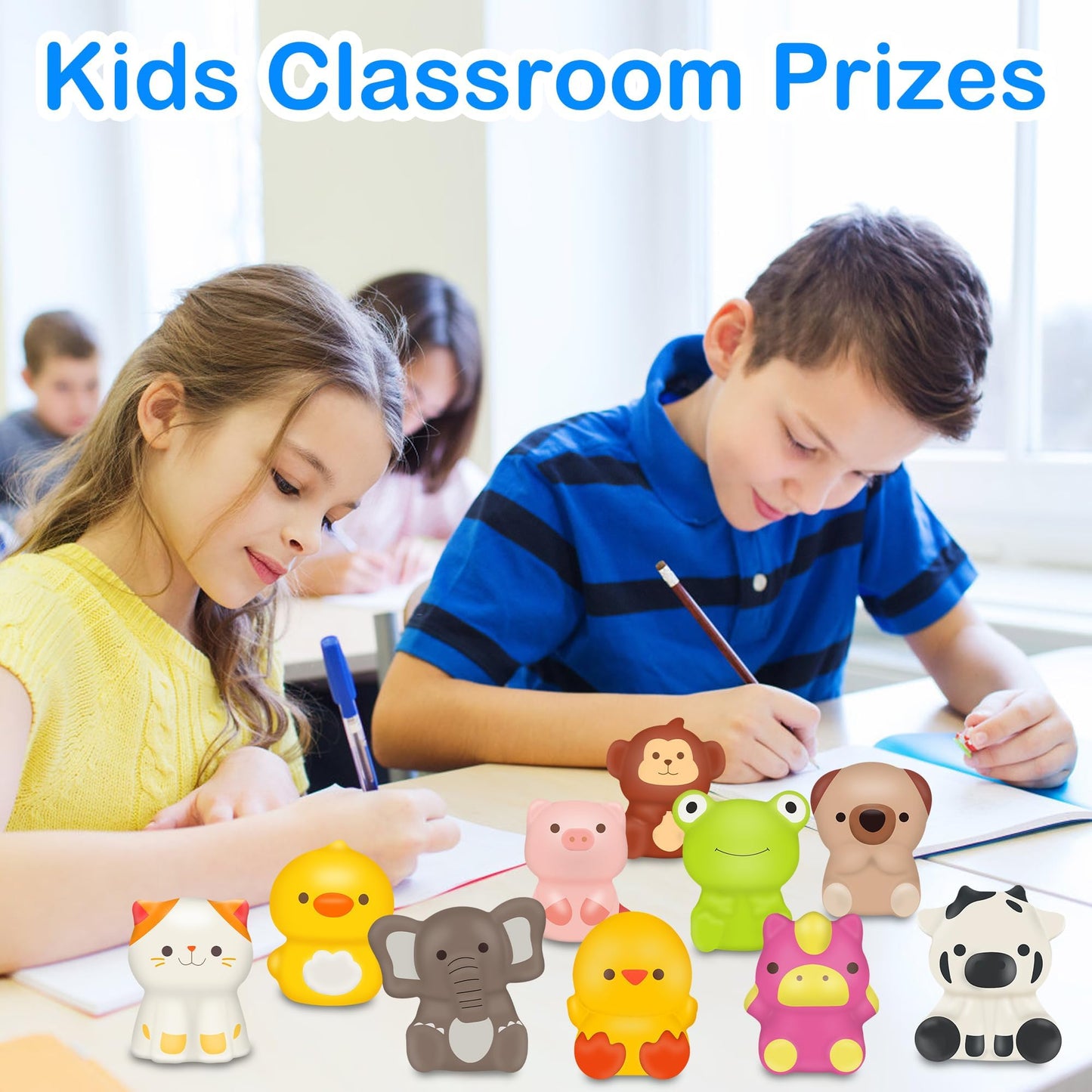 KissFuture Party Favors for Kids, 24PCS Animal Squishy Toys, Goodie Bag Stuffers for Kids, Pinata Stuffers, Birthday Gifts for Boys & Girls, Treasure Chest Prizes, Classroom Prizes