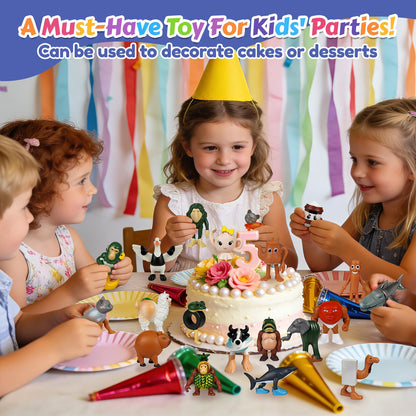 24PCS Italian Brainrot Toys, 1.3" Steal A Brainrot Figures for Kids Toys - Mini Brain Rot Meme Figures for Decor, Funny Birthday Gifts for Teens Boys/Girls
