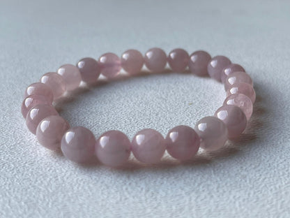GAF TREASURES Rose Quartz Crystal Bead Bracelet, Genuine Rose Quartz Bracelet, Healing Crystal Bracelet Gift for Men & Women (1)
