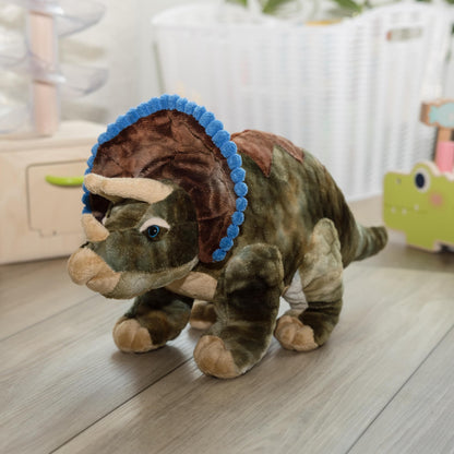 The Petting Zoo Triceratops Stuffed Animal Plushie, Gift for Kids, Dinosaur Animals, Triceratops Dinosaur Plush Toy, 16 inches