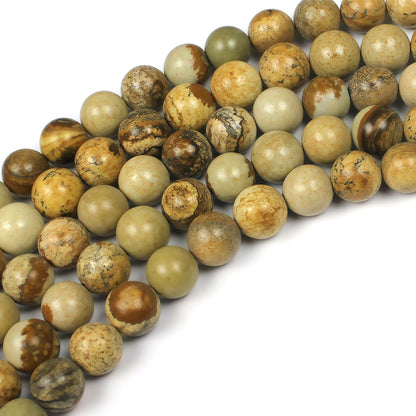 MJDCB AAA Natural Picture Beads Stone Beads for DIY Bracelet Making Strand 15" (6mm)