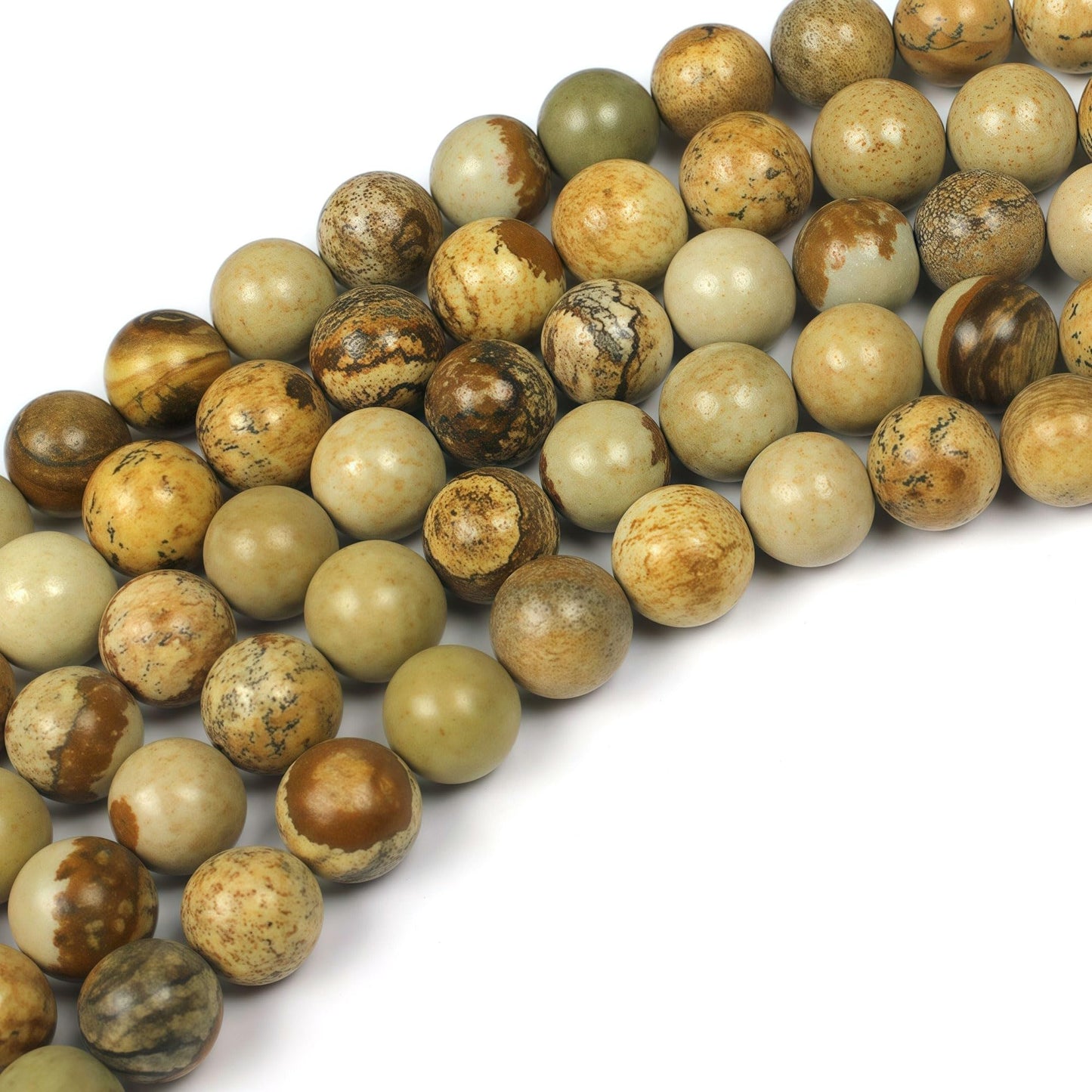 MJDCB AAA Natural Picture Beads Stone Beads for DIY Bracelet Making Strand 15" (8mm)