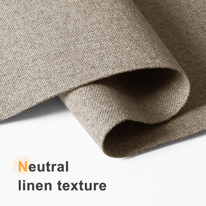 BERISSA Blackout Roman Shades for Indoor Windows Cordless,Pull Down Linen Fabric Roman Blinds,Privacy Window Shades for Door Windows,Bedroom,Office,Easy to Install,Light Brown,29" W x 48" H