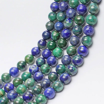 MJDCB 5A Natural Phoenix Lapis Lazuli Round Loose Beads for Jewelry Making DIY Bracelet Necklace 15'' (6mm)
