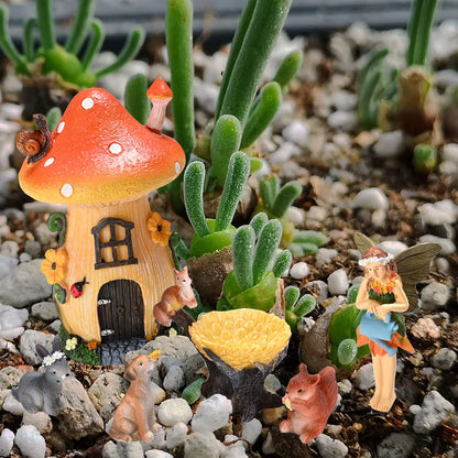 Sparkle Race Fairy Garden Accessories Kit with Miniature Figurines, Fairy Village Kit for Kids, Gnomes Garden Decorations, Outdoor & Indoor Ornaments