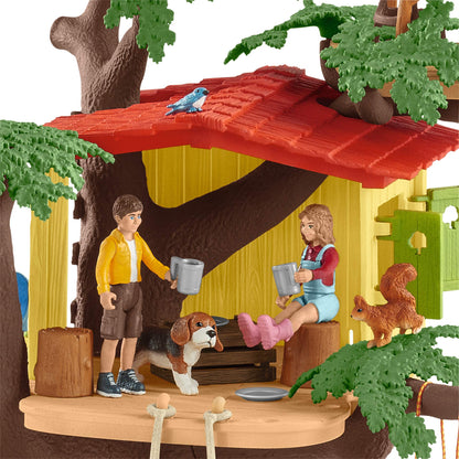 Schleich Farm World Adventure Tree House 28-Piece Farm Playset for Kids Ages 3-8, 5.91x6.3x7.09inch