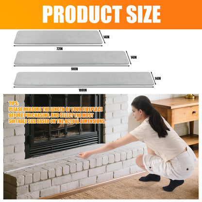 BALAPET Thick Memory Foam Fireplace Baby Proofing, 72x14 in Soft Fireplace Cover Hearth Cushion Baby Proof, Velvet Protectors for Children Proofing, Edge Protector(Gray,14x72in)