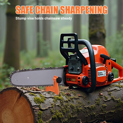 karvayna Universal Field Chainsaw File Kit, 14pcs Chain Saw File Set, 5/32" 7/32" 3/16" 1/8" 11/64" 13/64" Chainsaw Sharpening Files with Stump Vise