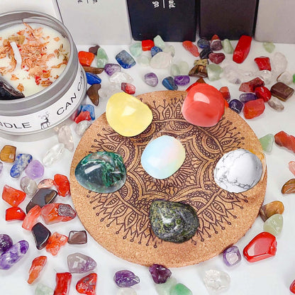 DUQGUHO Moss Agate Crystals Bulk Natural Irregular Polished Stones Tumbled Crystals Gemstone Rocks for Beginners Gift 200g