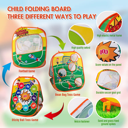 Sundaymot Bean Bag Toss Game Toy, Football Game Toys. Toddler Outdoor/Indoor Toys, for Kids Ages 3 4 5 6 7 8 Year Old Boys Gift, Kids Birthday Or Christmas Party Game, Backyard Game