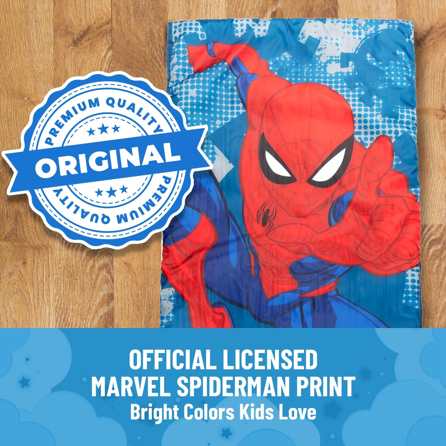 Jay Franco Marvel Spiderman Spidey Dots Slumber Sack - Cozy & Warm Kids Lightweight Slumber Bag/Sleeping Bag