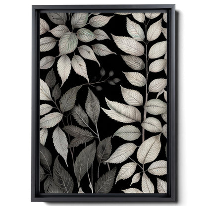 Canvas Print Scandinavian Folk Art Black and Beige Abstract Botanical Wall Art for Scandinavian Home Decor Decor Canvas, Wall