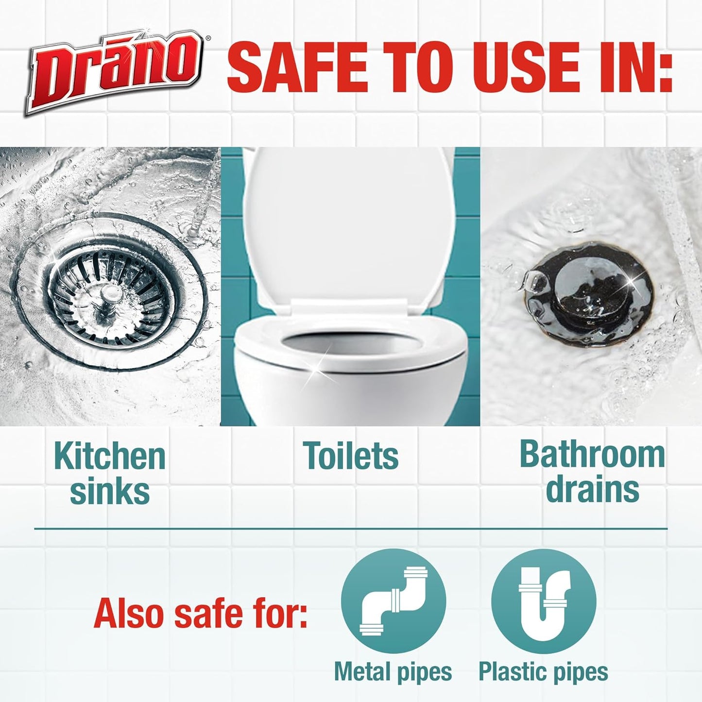 Drano Max Build Up Remover Drain Cleaner, Great for Clog Prevention, Commercial Line, 60 oz
