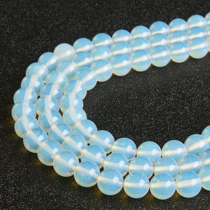100pcs 6mm Opal Beads Natural Gemstone Beads Round Loose Beads for Jewelry Making