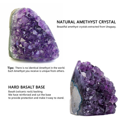 HIBCIGA Amethyst Cluster Crystal Quartz Amethyst Rock Raw Stone Purple Crystals Amethyst Geode Healing Crystals 10-11LB