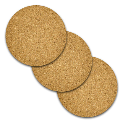 3 Pack Cork Coaster for Drink, 4 Inch Absorbent Heat Resistant Round Coasters Set for Cups Glasses