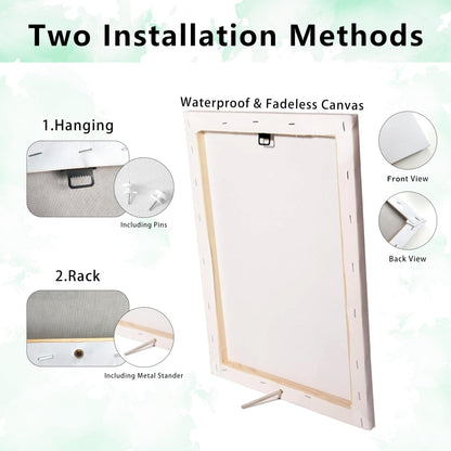 YQDEJ Pine Tree Wall Art Decor Gifts, Christmas Winter Scene Canvas Wall Decor Art, Christmas Canvas Wall Art,Winter Bathroom Decoration,Christmas Decoration Gifts, 11x14 Inches Framed