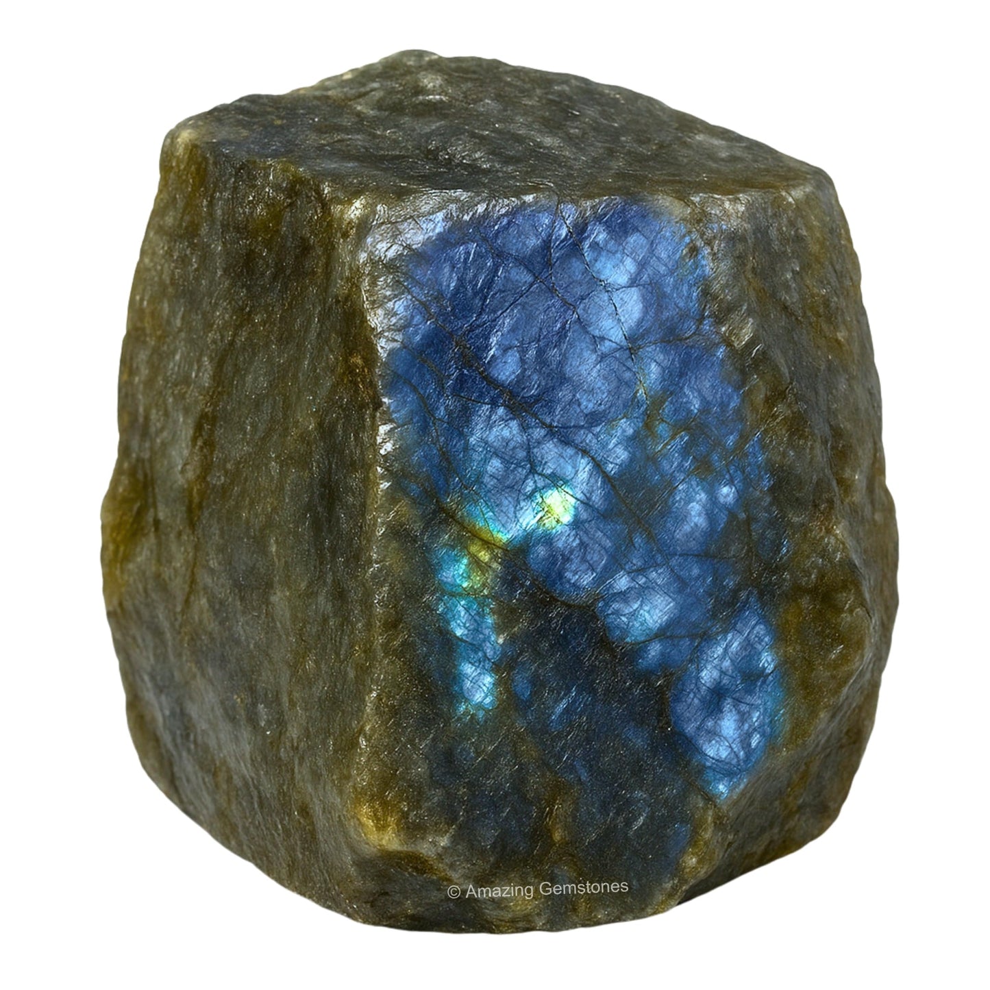 Amazing Gemstone Labradorite Raw Crystals and Healing Stones, Natural Rocks for Tumbling and DIY Raw Stones and Crystals (1 Piece)