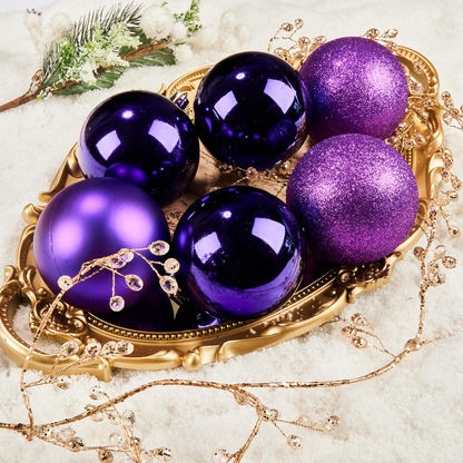 Emopeak 16Pcs Christmas Balls Ornaments for Xmas Tree - 3.15 Inch Large Shatterproof Christmas Tree Decorations Hanging Ball for Holiday Wedding Party Decoration