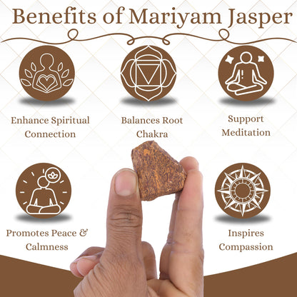 ANAYA AGATE Mariam Jasper 2 Pcs Raw Crystals Rough Gemstones w/Authenticity Card, Velvet Pouch - Large 1.25–2.0" Raw Stones for Tumbling, Cabbing, Polishing, Cutting Natural Healing Crystals for Home Decor, DIY Stones
