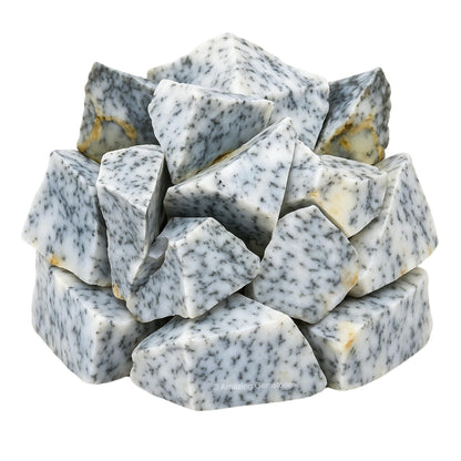 Amazing Gemstone Dendrite Opal Raw Crystals and Healing Stones, Natural Rocks For Tumbling - DIY Raw Stones And Crystals (1 Piece)