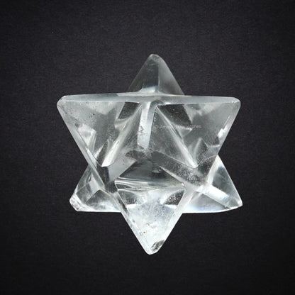 Amazing Gemstone Clear Quartz Merkaba Crystal - 0.75 Inches Metaphysical Merkaba Star for Meditation - Energetic Tetrahedron Crystal and Healing Stones for Spiritual Growth and Healing (15-20mm)