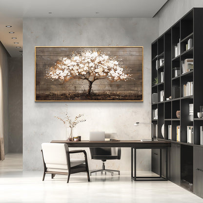 Wapluam Tree Of Life Wall Art,Neutral Abstract Canvas Painting Art Prints,Framed Wall Art,Wall Decor For Living Room,Nature Plant Modern Pictures For Bedroom Bathroom Dining Room Office Artwork 20x40