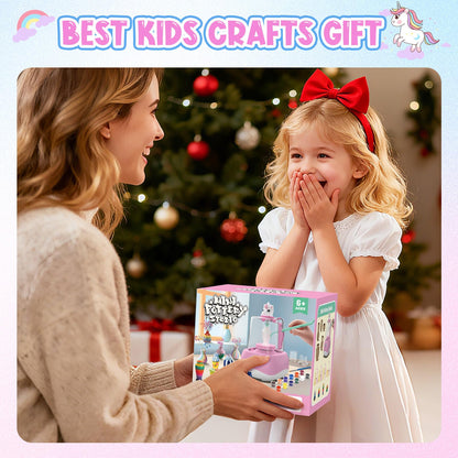 Mini Pottery Wheel for Kids - Pottery Painting Craft Kit with 2.3in Turntable, Clay, Flowers, Mess Free Arts and Crafts for Kid Ages 8-12, Birthday Christmas Gift Toy for Girls Ages 6-12+, Pink