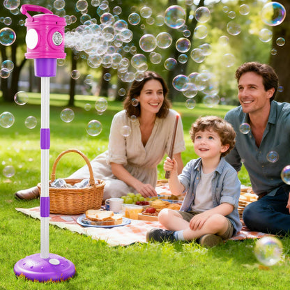 2-in-1 Remote Street Lamp Bubble Machine for Kids 3-6 4-8 Years Old, Outdoor & Indoor Bubble Maker Toys with Lights for Boys and Girls 3 4 5 6 7 8+ Birthday Party Gifts