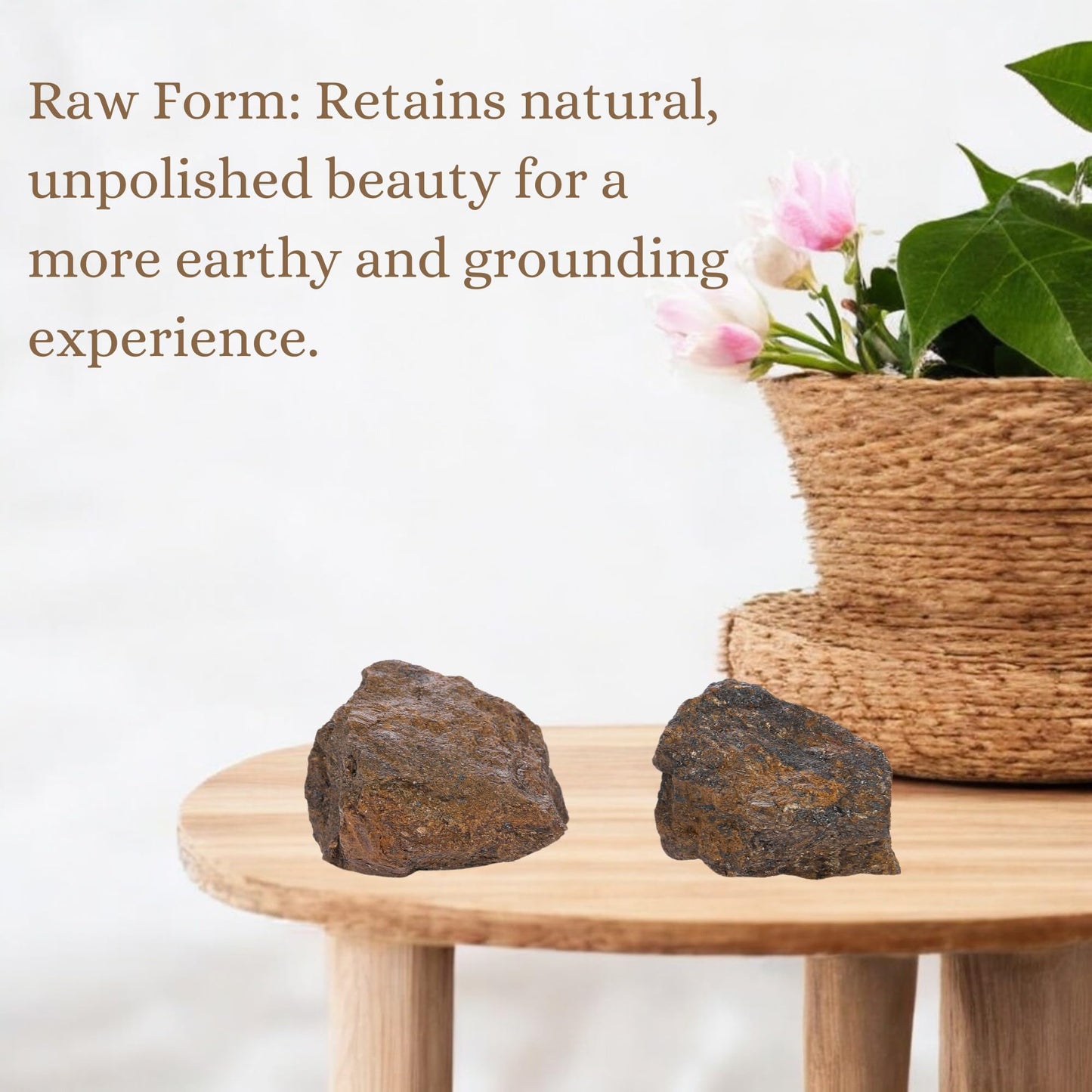 ANAYA AGATE Bronzite 2 Pcs Raw Crystals Rough Gemstones w/Authenticity Card, Velvet Pouch - Large 1.25–2.0" Raw Stones for Tumbling, Cabbing, Polishing, Cutting Natural Healing Crystals for Home Decor, DIY Stones