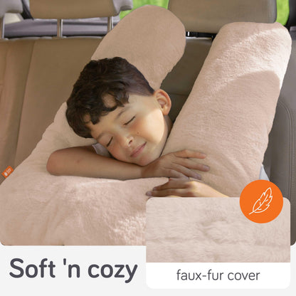 Baby Uma Car Pillow for Kids - Soft 'n Cozy U-Shaped Kids Travel Pillow, Machine Washable Cover & PP Cotton Filling, Car Seat Head Support Toddler, Neck Pillows for Travel (Blush)