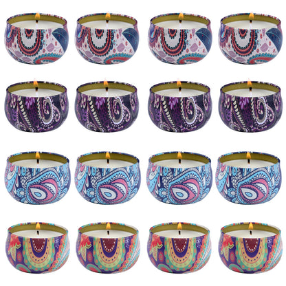 kedtui Scented Candles Gift Set, 16 Pack Aromatherapy Candle, Natural Soy Wax Travel Tin Candles for Home Scented, Ideal for Christmas, Birthday, Thanksgiving, Valentines Day Gifts