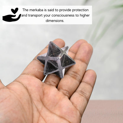 Amazing Gemstone Blue Aventurine Merkaba Crystal - 1 Inches Metaphysical Merkaba Star for Meditation - Energetic Tetrahedron Crystal and Healing Stones for Spiritual Growth and Healing (20-25mm)