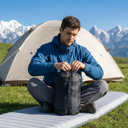 NEWBULIG Double Sleeping Bag for Adults with 2 Pillows, XL Waterproof Lightweight Machine Washable Sleep Bag Cold Weather, 3-Season for Camping/Hiking/Backpacking, 2-in-1 Converts to 2 Singles