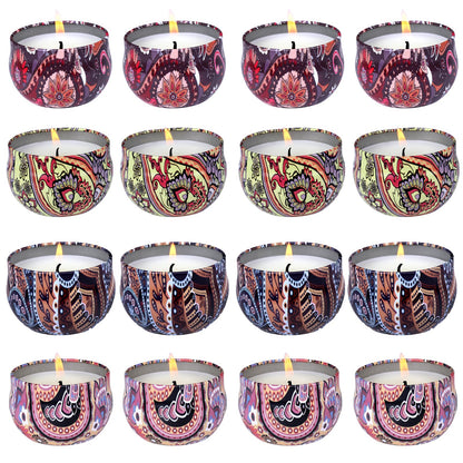 KNOURT 32 Pack Scented Candles Gift Set, Natural Soy Wax Travel Tin Candles for Home Scented, Ideal for Christmas, Birthday, Thanksgiving, Valentines Day Gifts