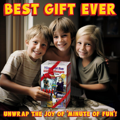 Funwares Original 237 Minute of Fun Games - Minute to Win It Family Party & Travel for Kids & Adults, 2-12 Players! Ready to Play Right Out of The Box!