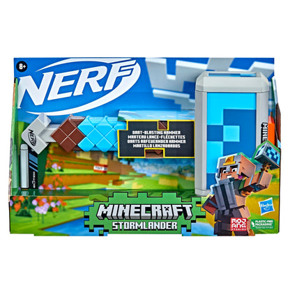 Nerf Minecraft Stormlander Dart-Blasting Hammer, Fires 3 Darts, Includes 3 Official Elite Darts, Pull-Back Priming Handle (Amazon Exclusive)